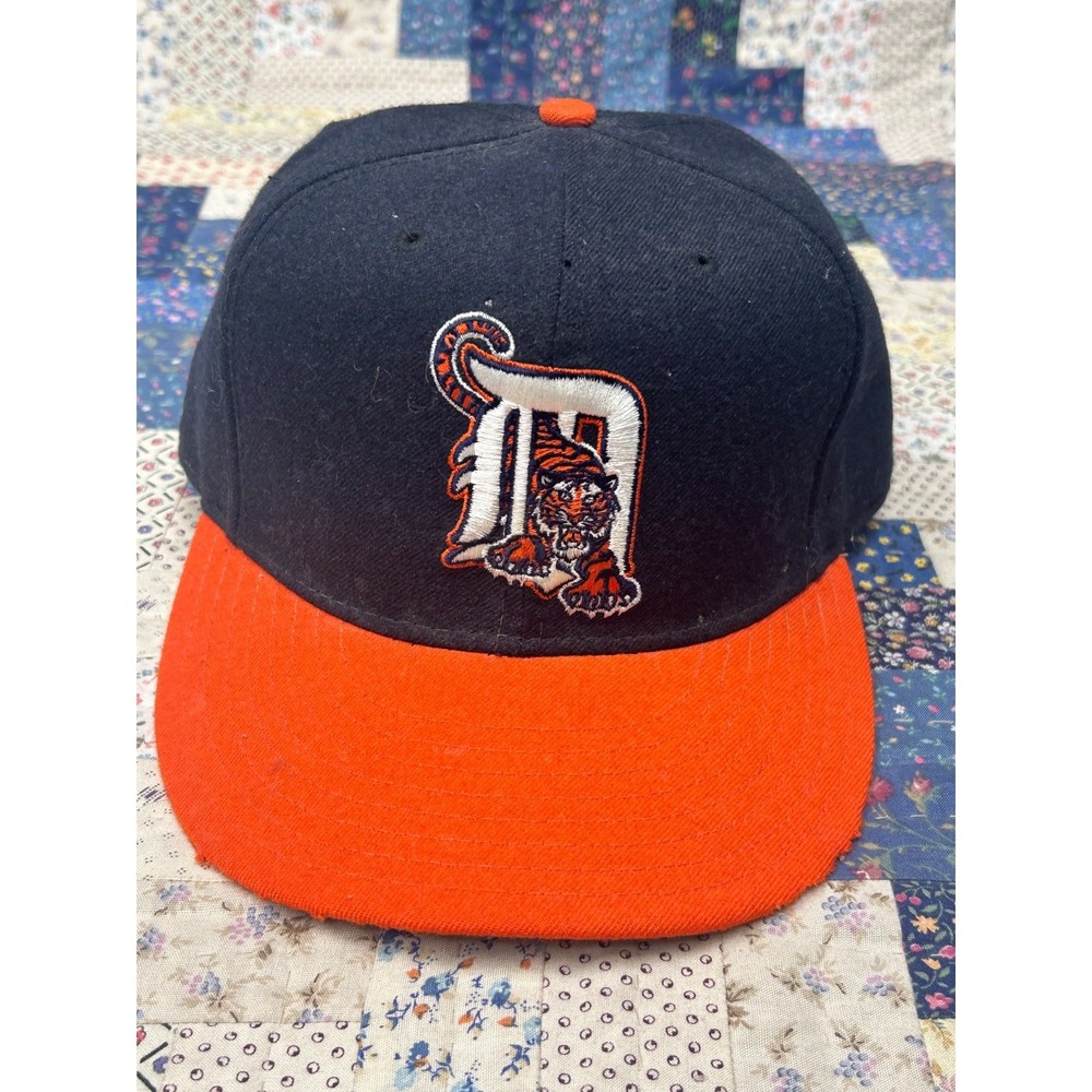 Vintage New Era 5950 Diamond Collection Detroit Tigers Hat Size 7 MLB Navy Wool